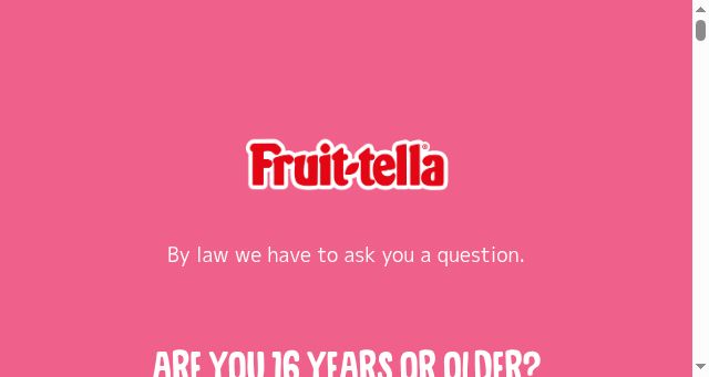 Screenshot of fruittella.co.uk