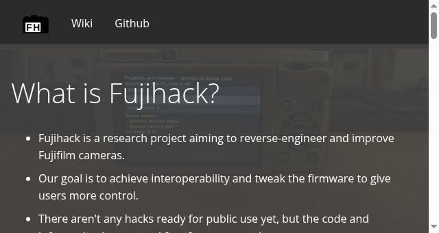 Screenshot of fujihack.org
