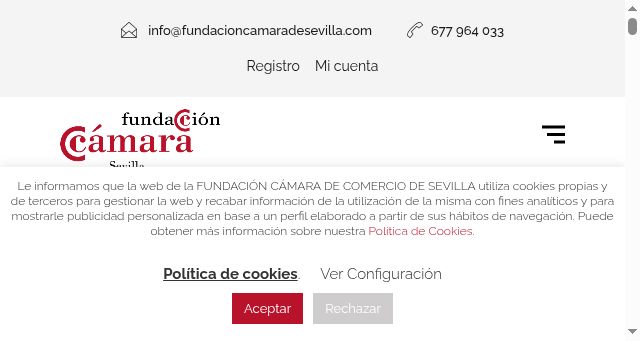 Screenshot of fundacioncamaradesevilla.com