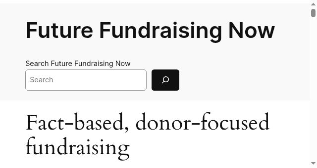 Screenshot of futurefundraisingnow.com