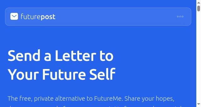 Screenshot of futurepost.app
