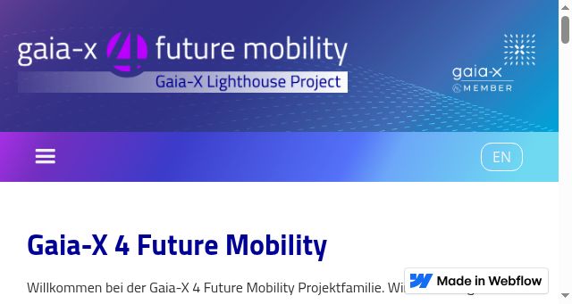 Screenshot of gaia-x4futuremobility.de