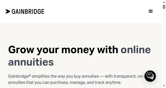 Screenshot of gainbridge.com