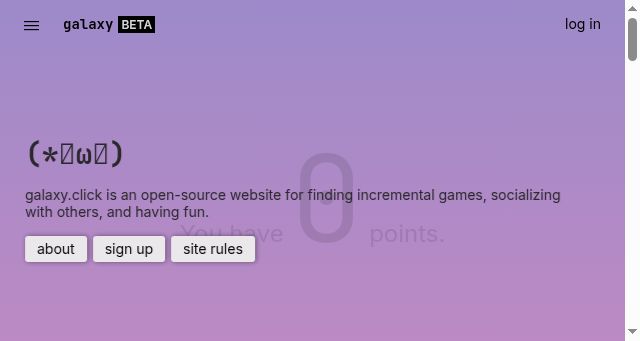 Screenshot of galaxy.click