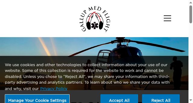 Screenshot of gallupmedflight.com