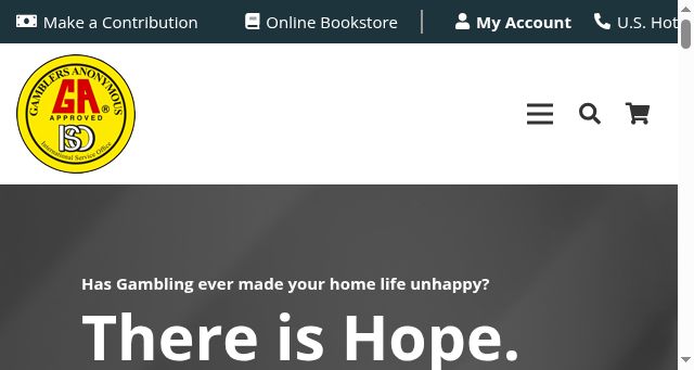 Screenshot of gamblersanonymous.org