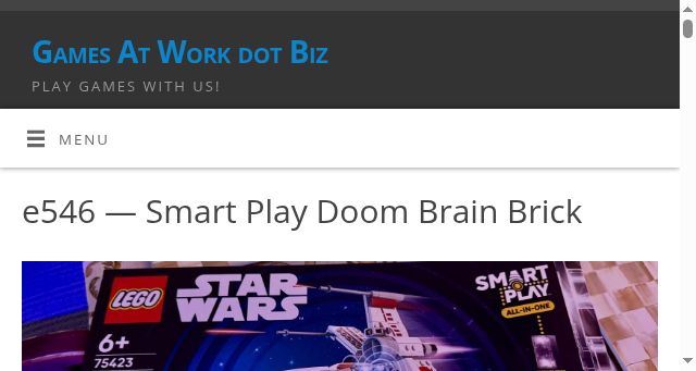 Screenshot of gamesatwork.biz