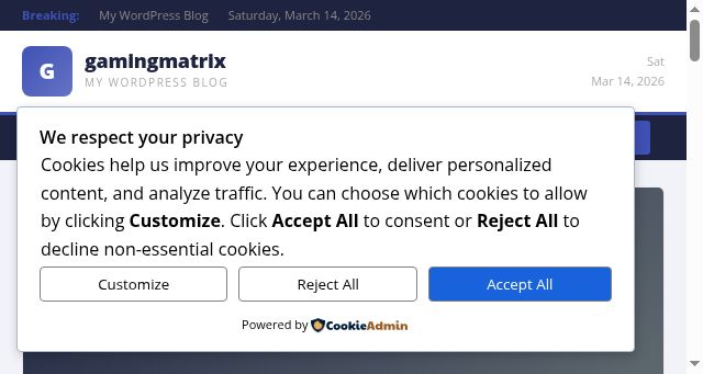 Screenshot of gamingmatrix.co.uk