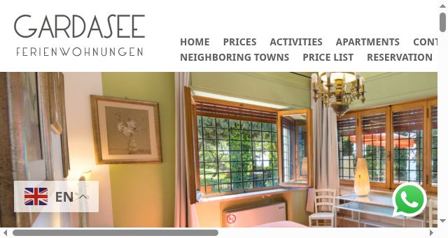 Screenshot of gardaseeferienwohnungen.com