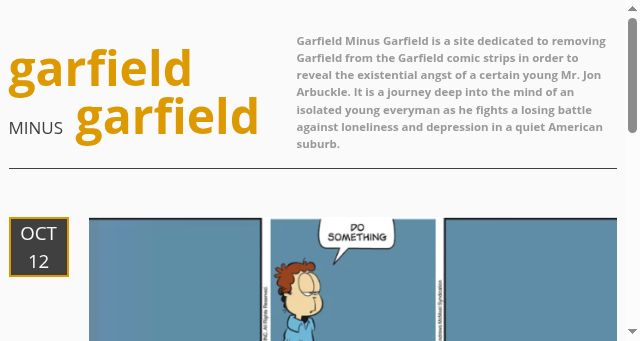 Screenshot of garfieldminusgarfield.net