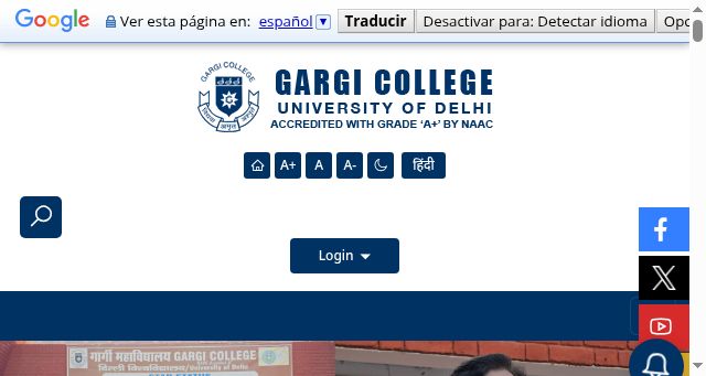 Screenshot of gargicollege.in