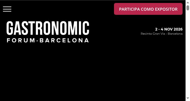 Screenshot of gastronomicforumbarcelona.com