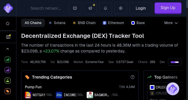 Screenshot of geckoterminal.com