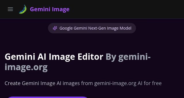 Screenshot of gemini-image.org