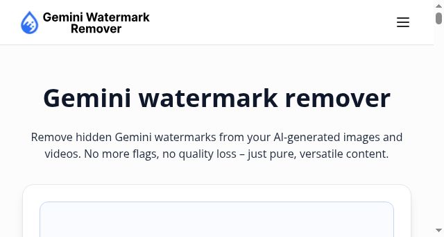 Screenshot of geminiwatermark.io