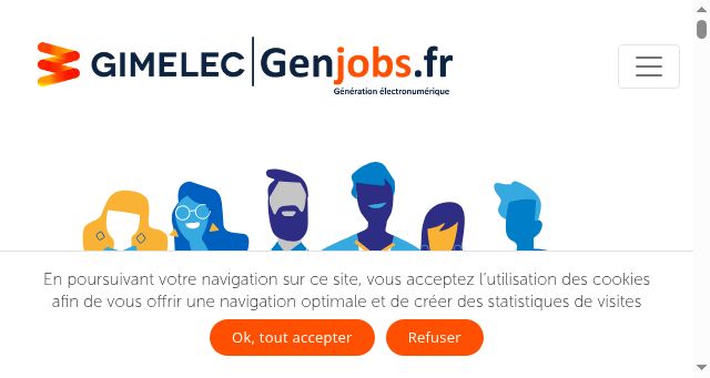 Screenshot of genjobs.fr
