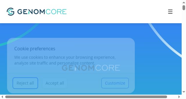 Screenshot of genomcore.com