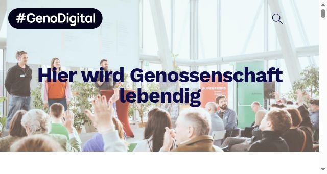 Screenshot of genossenschaften.digital