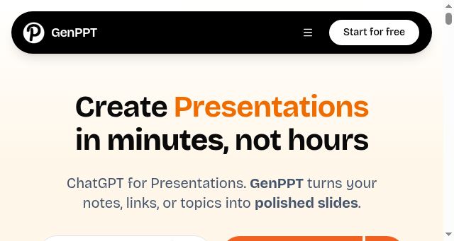 Screenshot of genppt.com