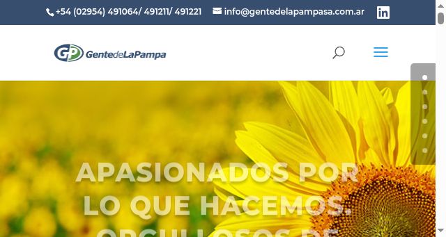 Screenshot of gentedelapampasa.com.ar