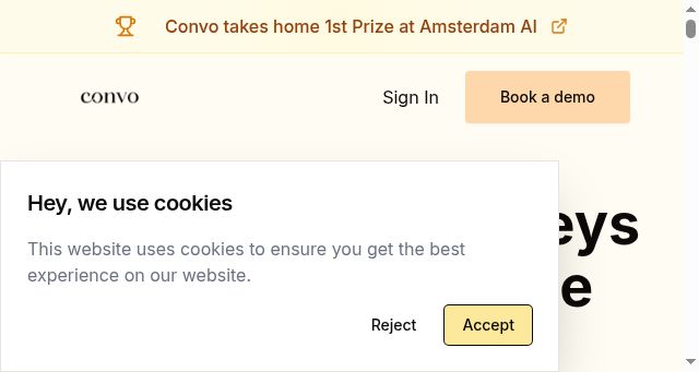 Screenshot of getconvo.ai