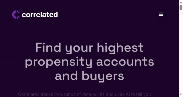 Screenshot of getcorrelated.com