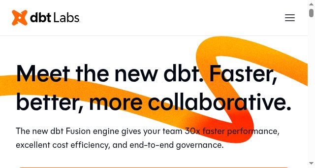 Screenshot of getdbt.com