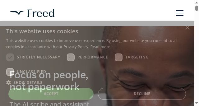 Screenshot of getfreed.ai