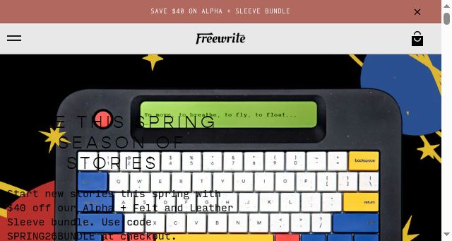 Screenshot of getfreewrite.com