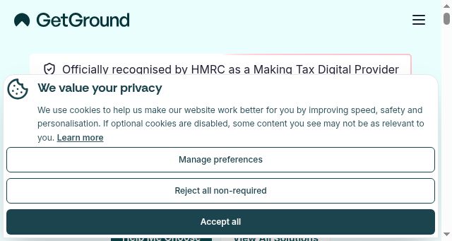 Screenshot of getground.co.uk