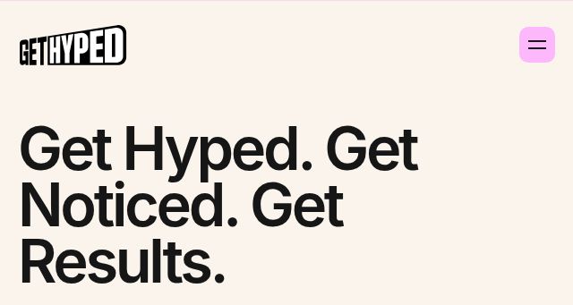 Screenshot of gethyped.nl