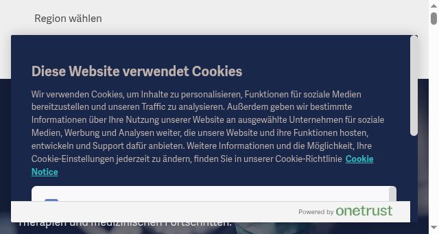 Screenshot of getinge.com
