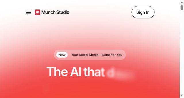 Screenshot of getmunch.com