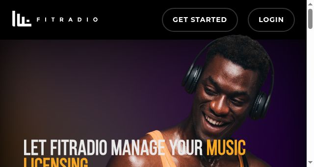 Screenshot of getmusiclicensing.com