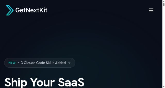 Screenshot of getnextkit.com