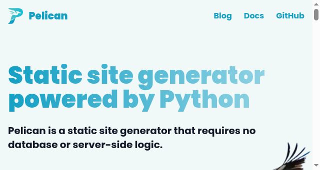 Screenshot of getpelican.com