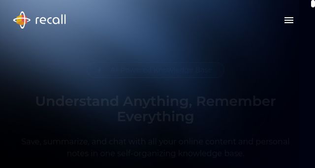 Screenshot of getrecall.ai