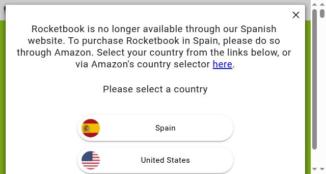 Screenshot of getrocketbook.com
