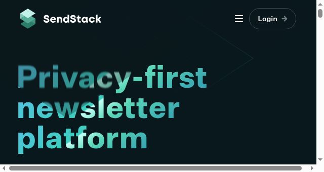 Screenshot of getsendstack.com