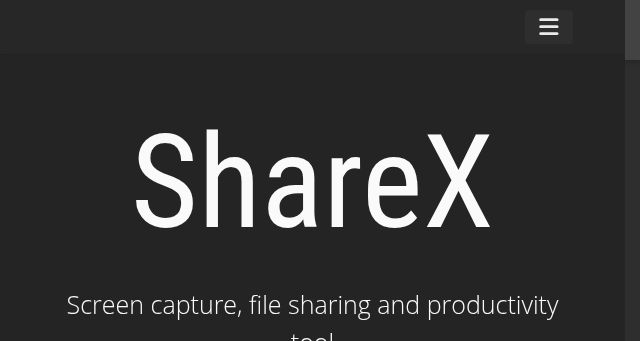 Screenshot of getsharex.com
