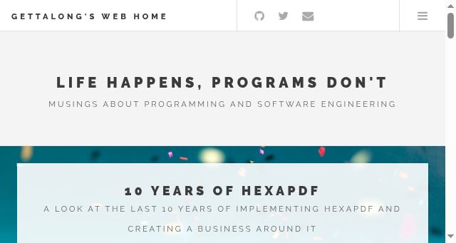 Screenshot of gettalong.org