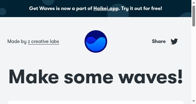 Screenshot of getwaves.io
