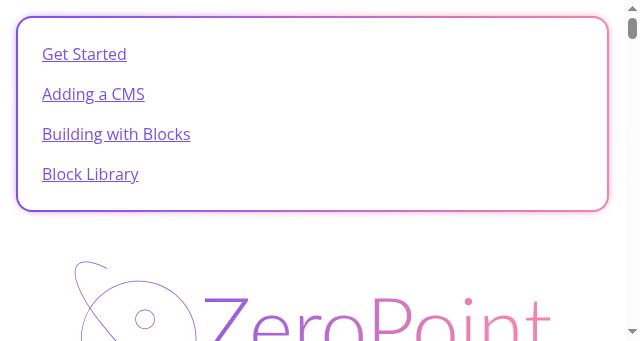 Screenshot of getzeropoint.com