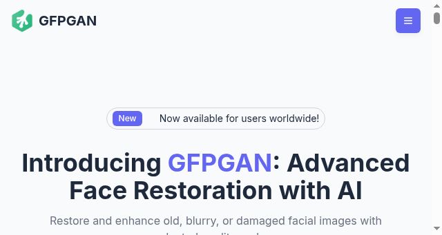 Screenshot of gfpganai.com