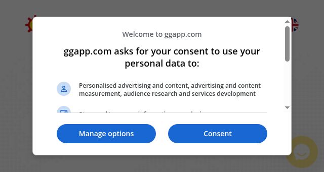 Screenshot of ggapp.com