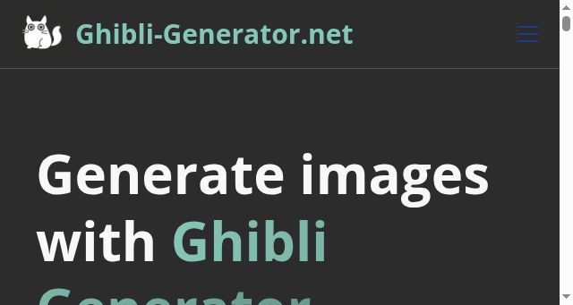 Screenshot of ghibli-generator.net