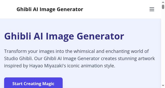 Screenshot of ghibliaiimage.net