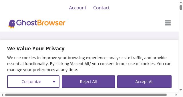 Screenshot of ghostbrowser.com
