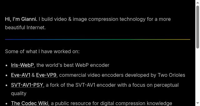 Screenshot of giannirosato.com