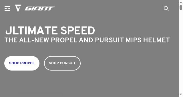 Screenshot of giant-bicycles.com